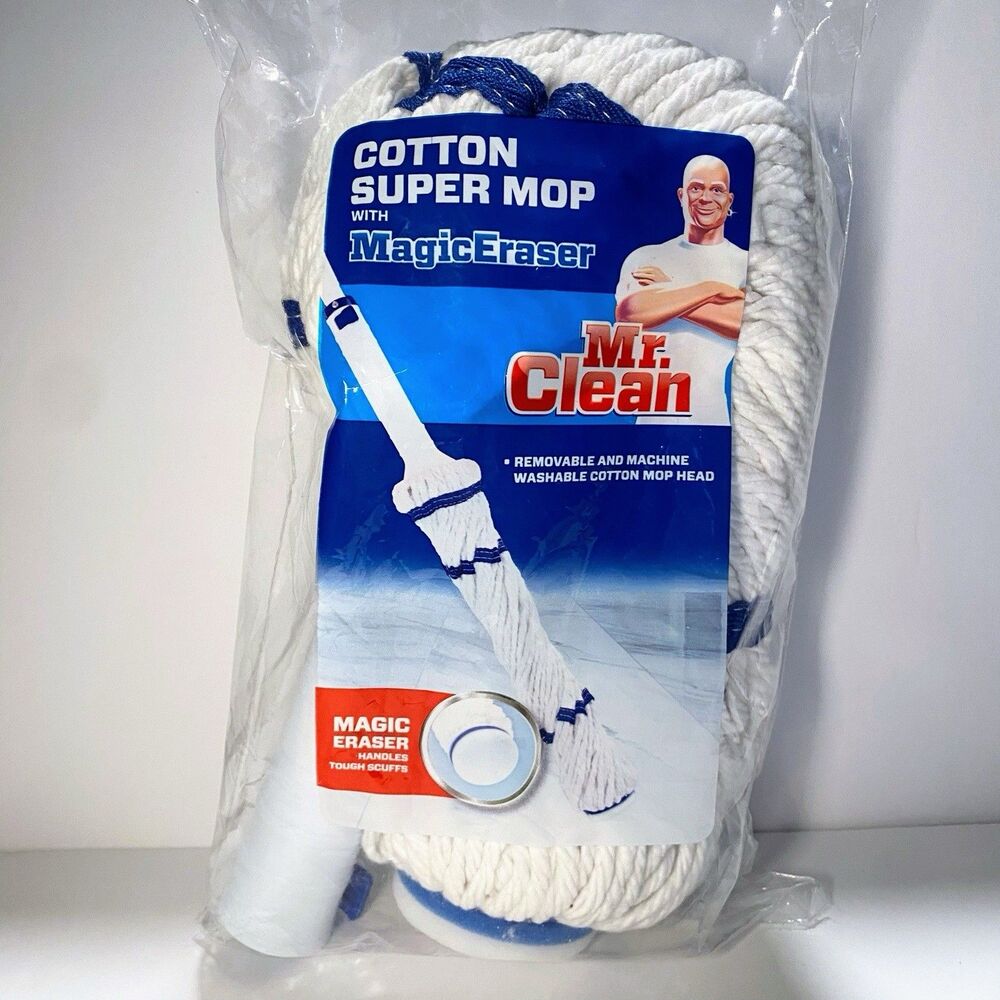 Mr. Clean Magic Eraser Cotton Super Mop WHITE Refill SUPERMOP